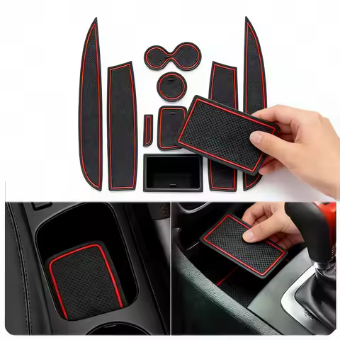 10Pcs Non-slip Cup Coaster Pads For Renault Clio 4 Door Groove Mats Interior Anti-slip Auto Styling 