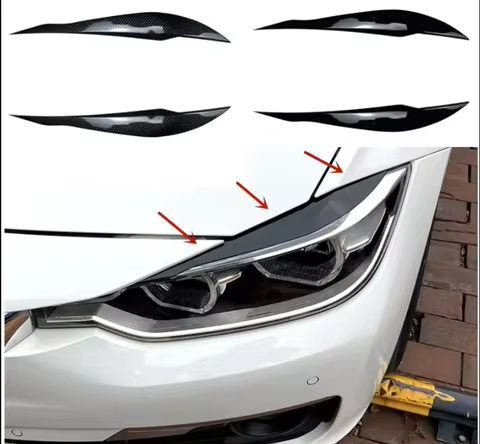 For BMW 3 Series Front Headlamp Head Light Lamp Cover Brow Headlight Eyelid Eyebrow Trim F30 F31 318