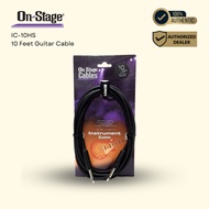 On Stage IC-10HS Heat Shrink Instrument Guitar Cable - 10 Feet  (IC10HS / IC 10 HS)