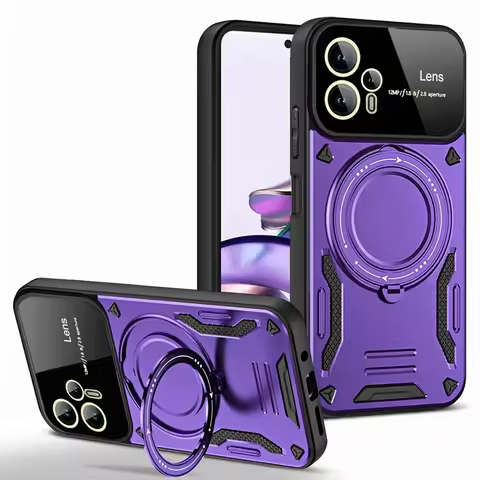 Armor Shockproof Case For Motorola Moto E22 E22i G54 G84 G34 G53 5G Rotating Folding Bracket Lens Pr