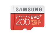 Samsung 三星記憶卡 256GB 256G Micro SD Class10 EVO PLUS 附轉卡