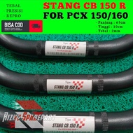 Stang Stir CB150R new,old ganteng keren modifikasi pnp rx king, PCX 150/160 Hitam Doff Tebal 2mm - M
