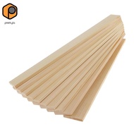 [prettyia] 10x Wood Strips for Crafts Wood Slats  Crafting DIY Decorative Home Projects Model Making