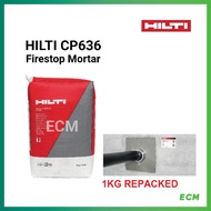 HILTI CP 636 FIRESTOP MORTAR (1KG REPACKED) PREVENT FIRE AND SMOKE FRO SPREADING THROUGH LARGE OPENI