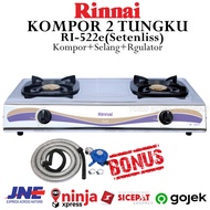 Paket Rinnai RI-522ES  - RI522E | RI-522E | RI-522ES+Selang Regulator SNI Premium Kompor Gas Rinnai 2 Tungku / Kompor 2 Tungku / Kompor Rinnai 2 Tungku / Kompor Rinai 2 Tungku / Kompor Gas 2 Tungku / Kompor 2 Tungku"