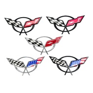 For Chevrolet Captiva Trailblazer Cruze modified to Corvette logo 3D rear trunk emblem car side stic