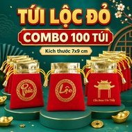 Wholesale 100 Velvet Bags with Drawstring 7 x 9 for Coins, Jewelry, Feng Shui Items