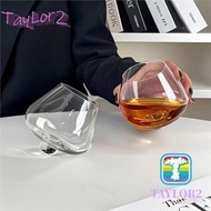 ATAYLOR Cognac Glasses Cup, Rotating European Style Irregular Whiskey Wine Glass, Drinking Wine Cup 