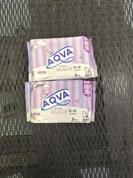 (2024年8月到期）Walch Aqva Wet Tissue 威露士 AQVA 專用可沖濕巾 濕紙巾 不含酒精 嬰兒 清潔 消除99.9%細菌 除臭 2包