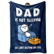 Dad'S Sleeping Gadget Birthday Blanket, a Hilarious Gift for Fathers. A Prank Surprise for Husbands 