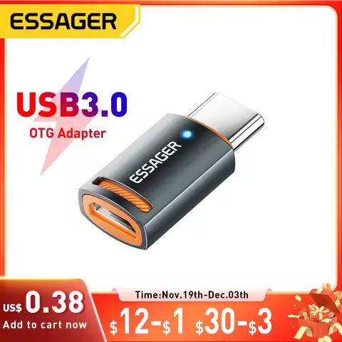 Essager USB3.0 OTG Adapter Type-C USB-A Micro Female to USB Micro iP Type-C Male Converter For Macbo