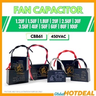 CBB61 Fan Capacitor Kapasitor Kipas Ceiling Fan Kapasitor Kipas Siling Fan Kipas Aircond Capacitor C