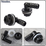 MUNDAN Small Drainage Connector, Plastic Black Elbow Connector,  Drainage Water Changing Fitting Watering Equipment Water Tank