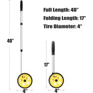 Zozen Measuring Wheel in Feet and Inches, Scalable Length 40in, 4-inch Measure Wheel, Walking Measur