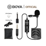 【In stock】BOYA BY-M1 Lavalier Microphone Omnidirectional Mic 6M Cable for Smartphone Camera Laptop DSLR Vlog Camcorder Audio Recorder Live Streaming I5QR