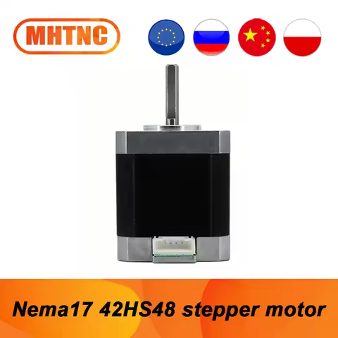 MHTNC 48mm Nema17 Stepper Motor 42 engine 0.55Nm 42HS48 1.5A 5mm motor shaft 4-lead for CNC Extruder