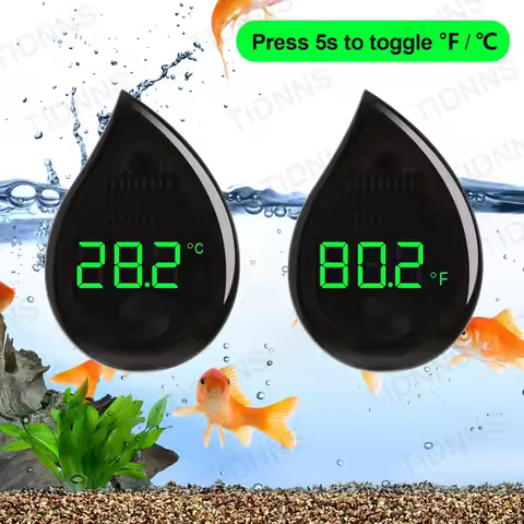 Aquarium Self-Adhesive Thermometer LCD Digital Fish Tank Mini Thermometers Free switching ℃/℉Tempera
