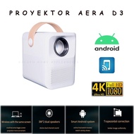 Proyektor Android AERA D3 Resolusi 1080P 3000 Lumen