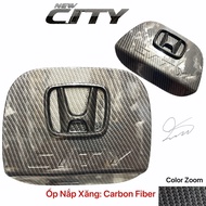 Fuel tank cover for Honda City 2015 2016 2017 2018 2019 2020 carbon fiber decorative accessories sti