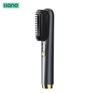 LLANO Cordless Hair Straightener Brush Rechargeable 30s Fast Heating for On-The-go Styling Portable