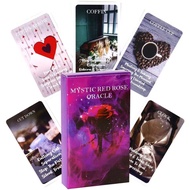 [Ready Stock] 10.3 * 6cm Mystic Red Rose Oracle Card English Board Game Card Game Mystic Red Rose Or