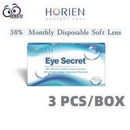 (3 pcs) Horien Eye Secret 38% Monthly Disposable Lens Clear Contact Lenses