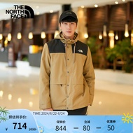 北面（The North Face）【经典款】防风夹克男女同款防泼水外套户外保暖春季上新|81NO PLX/卡其色 M/170