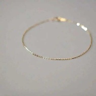 tutu Pure 14K Blet for Female, Bare Simple Plain Chain, Fine and Light , kj444