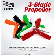 1Pair 4045 5043 5045 6045 3 Blades CW CCW Propeller for GEMFAN 2205 2207 2810 2306 Motor Freestyle F