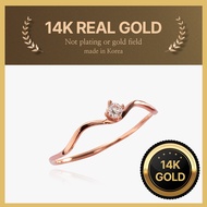 [Helene Jewelry] 14K real gold Liber gold ring