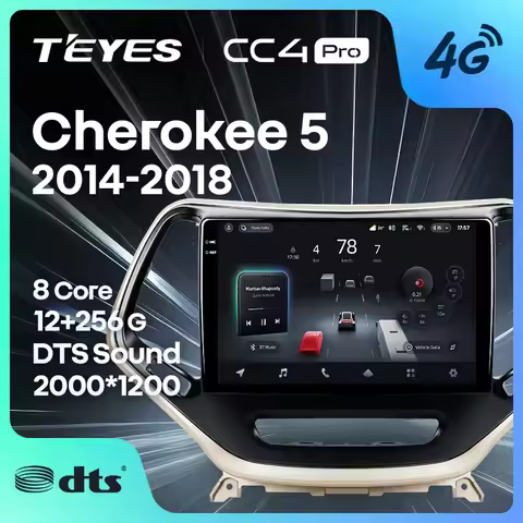 TEYES CC4 PRO For Jeep Cherokee 5 KL 2014 - 2018 CarPlay Android Auto 2DIN Autoradio Car play Radio