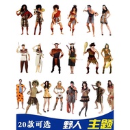 Halloween Costume cos Primal Tribe Costume Dian Costume Native Clothes Headwear 25.8.24