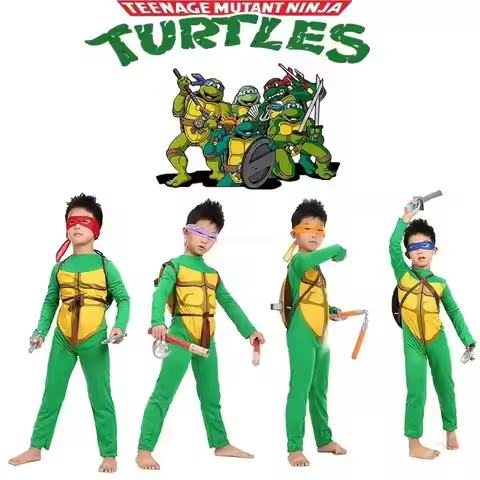 Hot Anime Teenage Mutant Ninja Turtles Cosplay Costume Tmnt Masquerade Performance Vice Donatello Bo