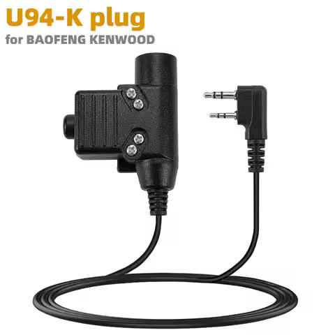 BAOFENG PTT U94 Military PTT Radio Adapter with 7.0mm Plug for AR-152 BF-F8HP UV-5R UV-82 BF-888S Ke
