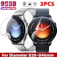 3PCS Smart Watch Screen Protector For Diameter 34mm 33mm 32mm 31mm 30mm HD Crystal Clear Soft Hydrog