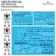 [DELPI DECAL] 58  MG 1/100  FORCE IMPULSE/SWORD IMPULSE/BLAST IMPULSE  WATER SLIDE DECAL