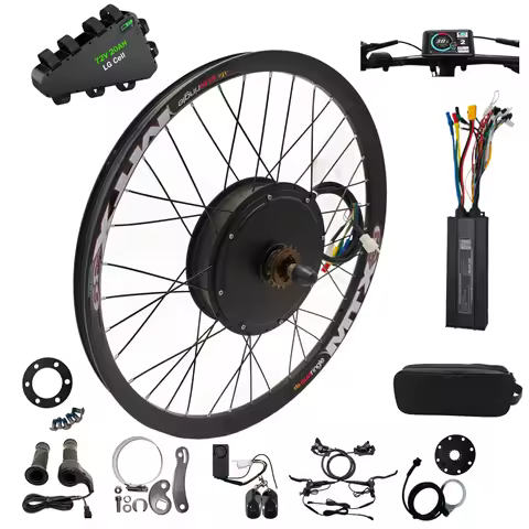 Ebike 72V 3000W 20” 24” 26“ 27.5" 29” MTX39 Rear Wheel Conversion Kits with 72V 20AH Triangle Batter