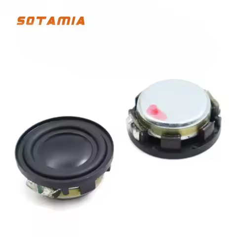 SOTAMIA 2Pcs 20mm Mini Full Range Bass Speaker 1 Inch 4 Ohm 3W Round Portable Speaker Woofer Loudspe