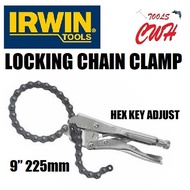 IRWIN 9” 225mm LOCKING CHAIN CLAMP 20R 27EL4 CLAMP WITH 18”/455MM CHAIN PLIER PLIERS