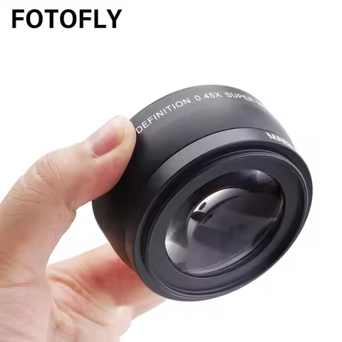 0.45X 46 49 52 55 58 mm Wide-Angle Lens With Macro Optical Glass Lenses For Canon Nikon Pentax Lens 