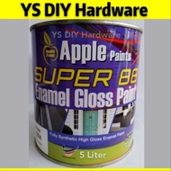 Black/White Apple Paint 5 Liter Cat Minyak Besi & Kayu/Super Gloss Paint Metal & Wood