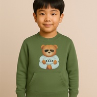 Children's suit - Unisex - Top and pants I Soleil Kidswear I No. 16 (9-10 years) I olive green I