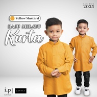 I.P Muslim❤️2025 MUSTARD YELLOW Baju Kurta BUDAK Soft Cotton SlimFit /Free Butang/Size 0-14/Baju Ray