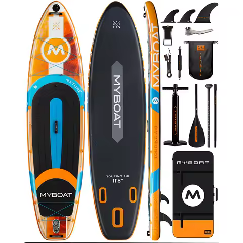 Myboat SUB Waterproof Inflatable Paddle Board 11'6''x34''x6''Adult Standing Style Aquatic Fishing Wi
