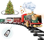 Train Set with USB Charging Battery and Remote Control - Christmas Train Toys - Steam Locomotive Eng