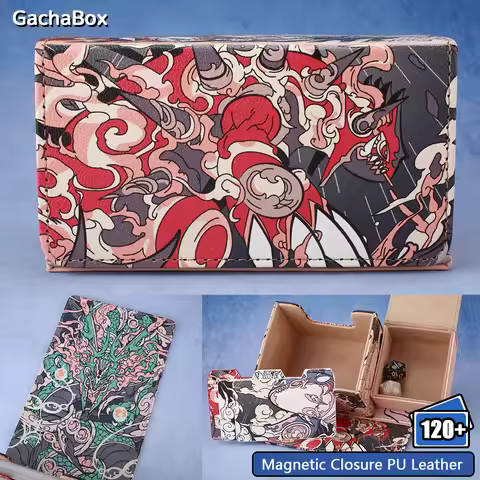 Super-Ancient PKM Deck Boxes Dicewinder for PTCG,Fits 100 Double-Sleeved Cards,Card Storage Deck Box