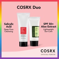 COSRX Bestseller Duo (Salicylic Acid Daily Gentle Cleanser and Aloe Soothing Sun Cream)