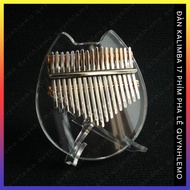 Đàn kalimba trong suốt hình đầu mèo QUYNHLEMO Kalimba 17 phím acrylic pha lê tặng đủ phụ kiện