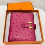 Hermes 鴕鳥皮短夾