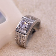Cincin Lelaki Batu Permata Men Silver 925 Zircon Available Crystal Diamond Ring